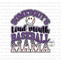 baseball mom purple