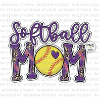 softball mom purple