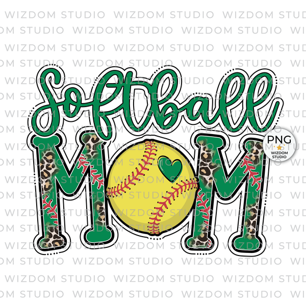 softball mom green